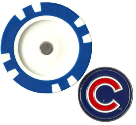 Officially Licensed Chicago Cubs Poker Chip Ball Marker - White - Club Rehab