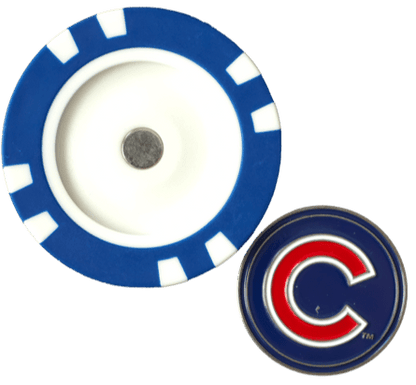 Officially Licensed Chicago Cubs Poker Chip Ball Marker - White - Club Rehab