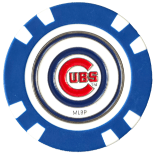 Officially Licensed Chicago Cubs Poker Chip Ball Marker - White - Club Rehab