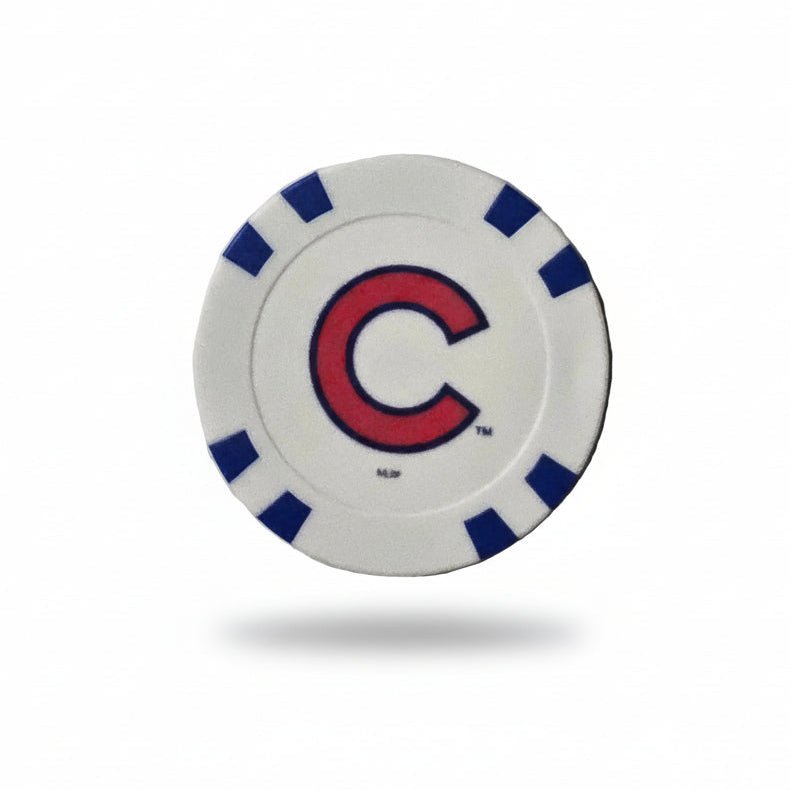 Officially Licensed Chicago Cubs Poker Chip Ball Marker - White - Club Rehab