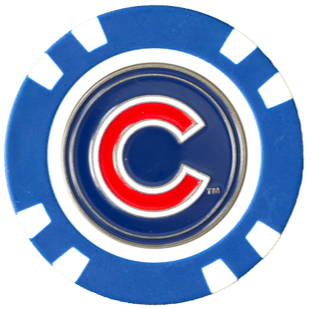 Officially Licensed Chicago Cubs Poker Chip Ball Marker - White - Club Rehab