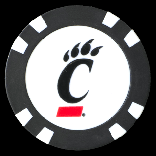 Officially Licensed Cincinnati Bearcats Poker Chip Ball Marker - Club Rehab