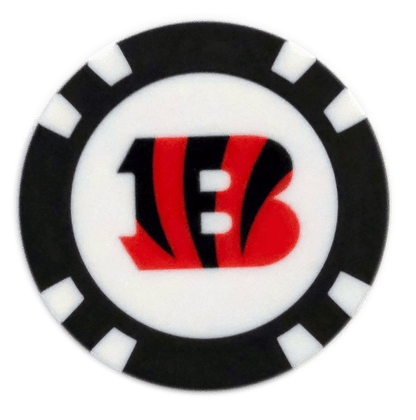 Officially Licensed Cincinnati Bengals Poker Chip Ball Marker - Club Rehab
