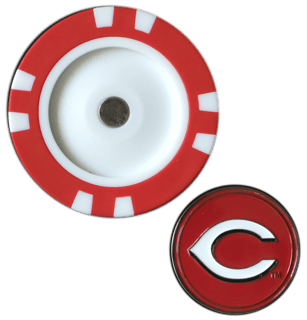 Officially Licensed Cincinnati Reds Poker Chip Ball Marker Short Description: - Club Rehab