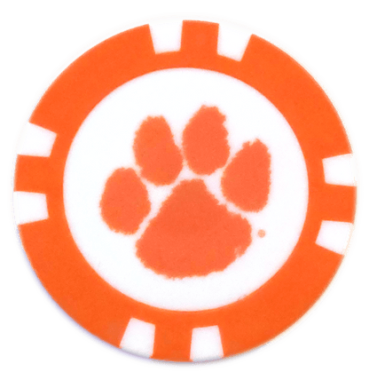 Officially Licensed Clemson Tigers Poker Chip Ball Marker - Club Rehab