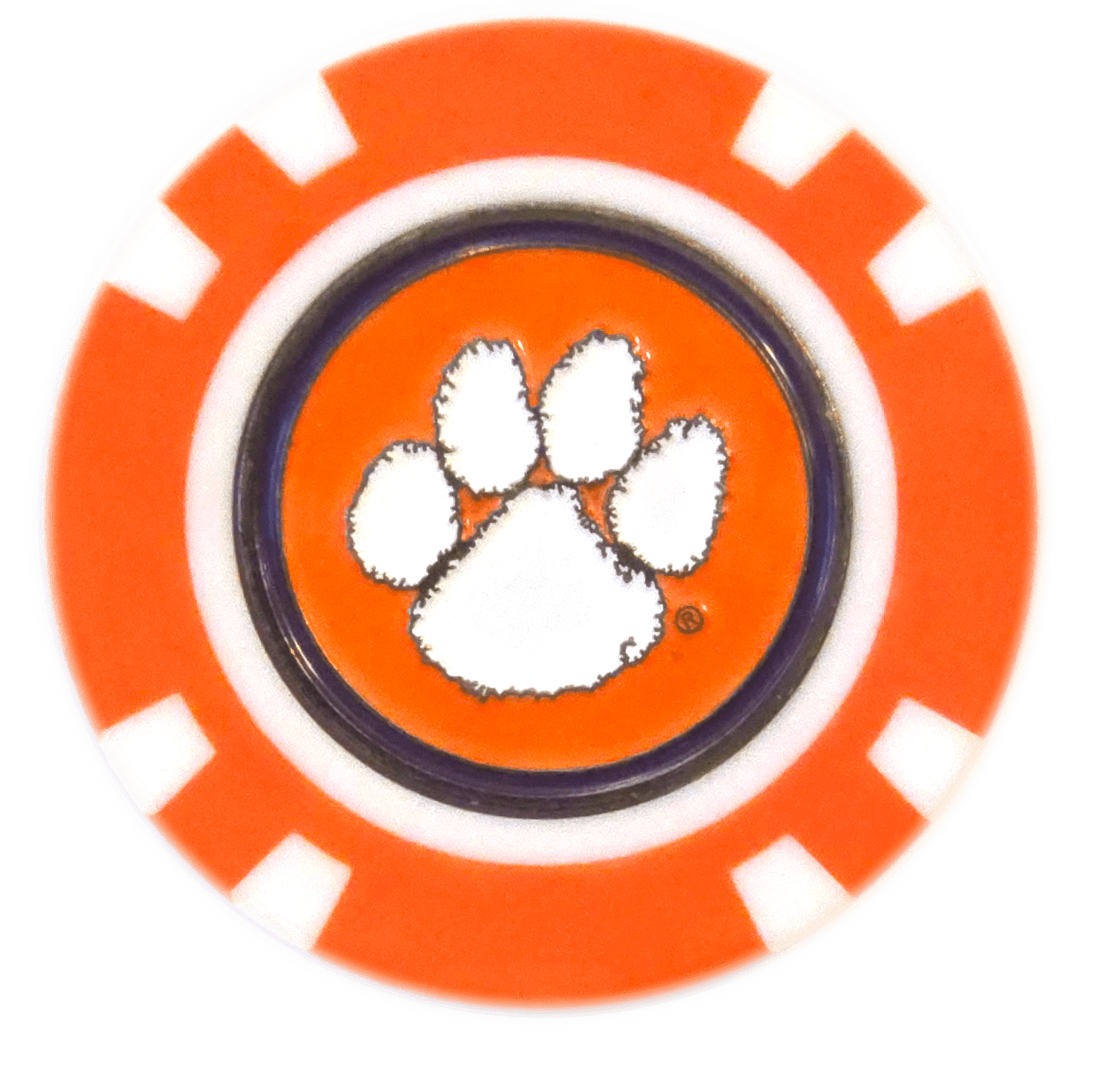 Officially Licensed Clemson Tigers Poker Chip Ball Marker - Club Rehab