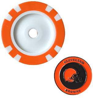 Officially Licensed Cleveland Browns Poker Chip Ball Marker - Club Rehab