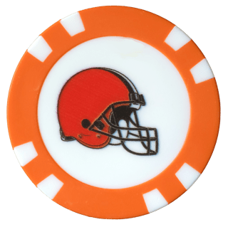 Officially Licensed Cleveland Browns Poker Chip Ball Marker - Club Rehab