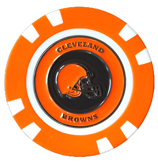 Officially Licensed Cleveland Browns Poker Chip Ball Marker - Club Rehab