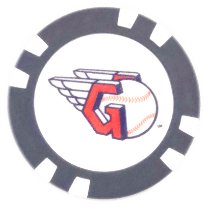 Officially Licensed Cleveland Guardians Poker Chip Ball Marker - Club Rehab