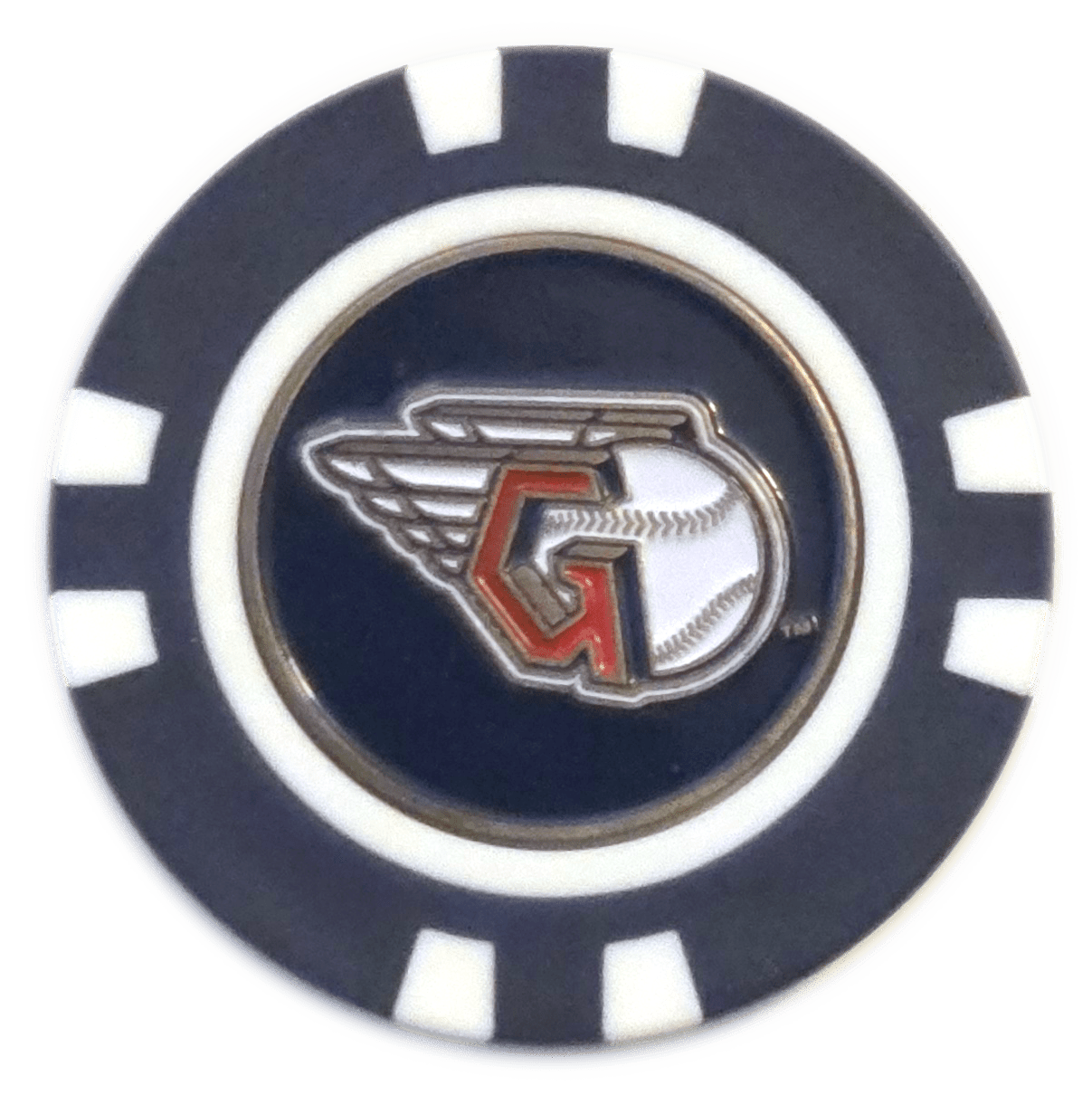 Officially Licensed Cleveland Guardians Poker Chip Ball Marker - Club Rehab