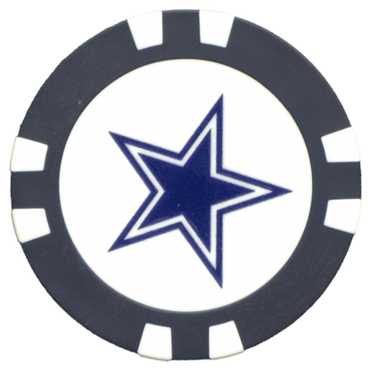 Officially Licensed Dallas Cowboys Poker Chip Ball Marker - Club Rehab