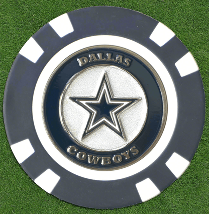Officially Licensed Dallas Cowboys Poker Chip Ball Marker - Club Rehab