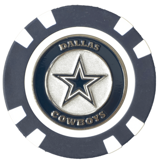 Officially Licensed Dallas Cowboys Poker Chip Ball Marker - Club Rehab