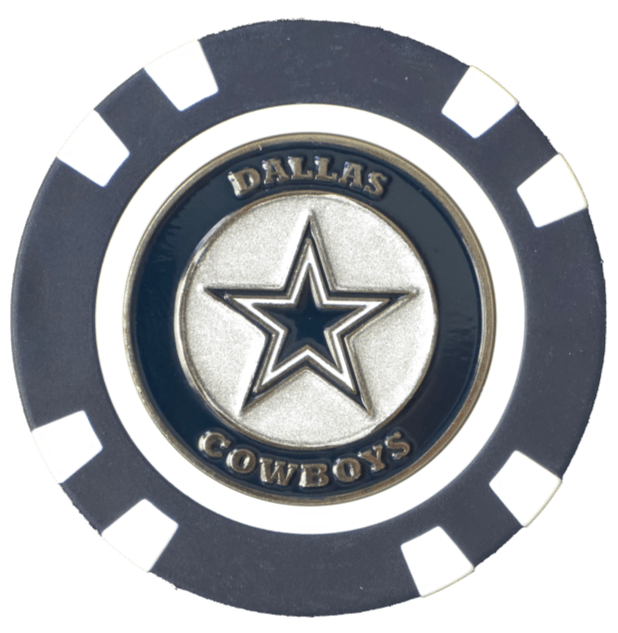 Officially Licensed Dallas Cowboys Poker Chip Ball Marker - Club Rehab