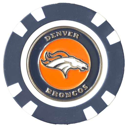 Officially Licensed Denver Broncos Poker Chip Ball Marker - Club Rehab