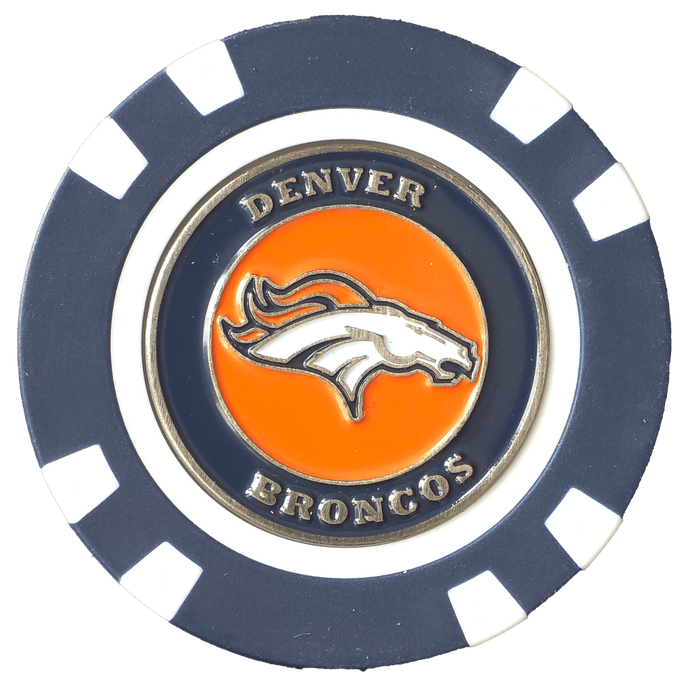 Officially Licensed Denver Broncos Poker Chip Ball Marker - Club Rehab