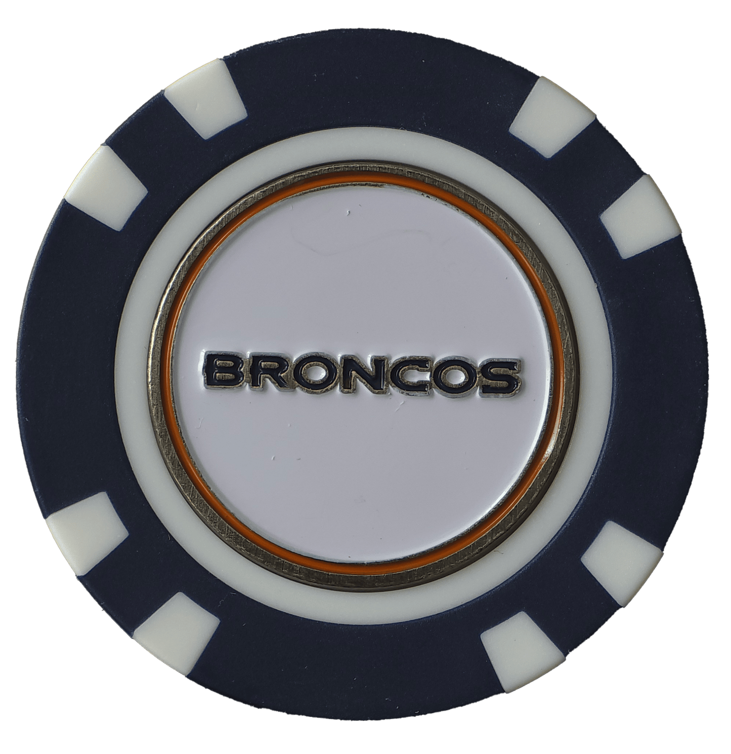 Officially Licensed Denver Broncos Poker Chip Ball Marker - Club Rehab