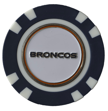 Officially Licensed Denver Broncos Poker Chip Ball Marker - Club Rehab