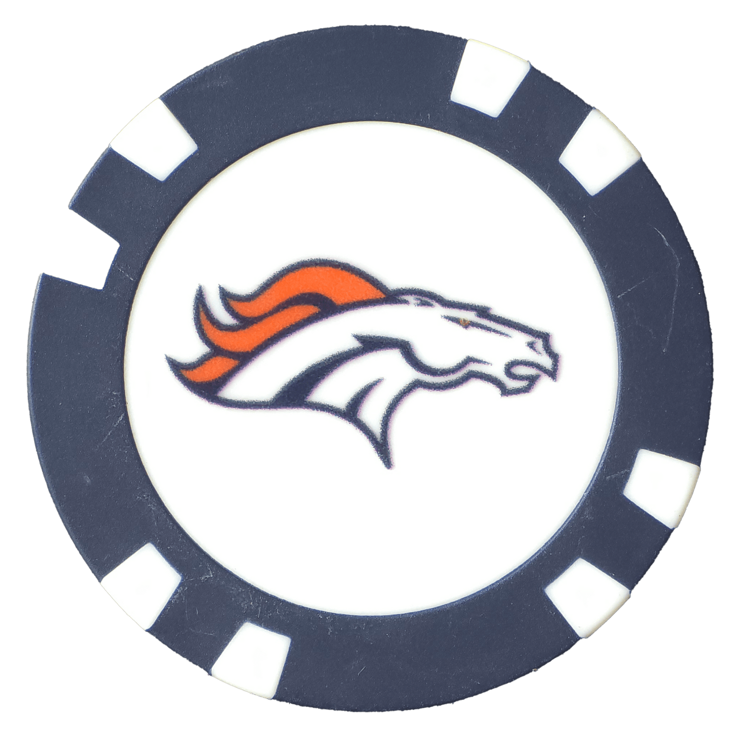 Officially Licensed Denver Broncos Poker Chip Ball Marker - Club Rehab