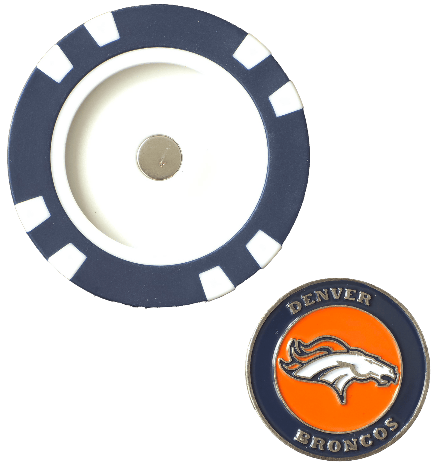 Officially Licensed Denver Broncos Poker Chip Ball Marker - Club Rehab