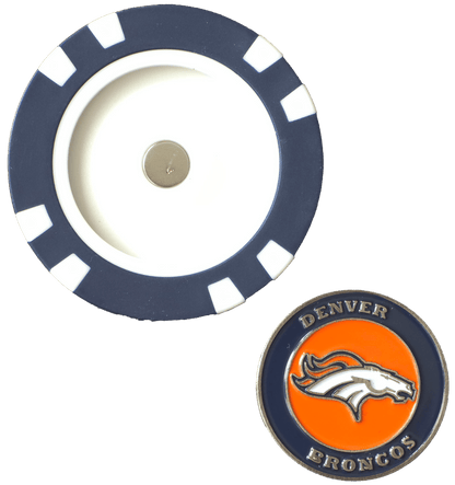 Officially Licensed Denver Broncos Poker Chip Ball Marker - Club Rehab