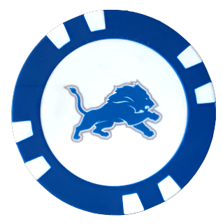 Officially Licensed Detroit Lions Poker Chip Ball Marker - Club Rehab