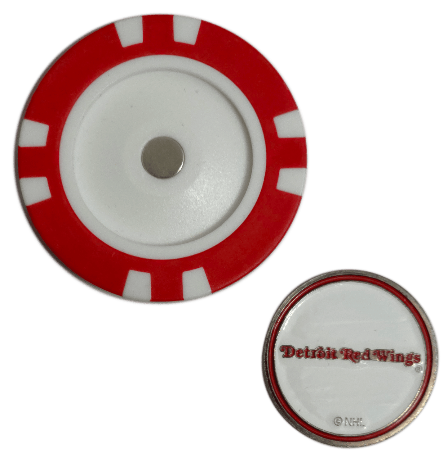 Officially Licensed Detroit Red Wings Poker Chip Golf Ball Marker - Club Rehab