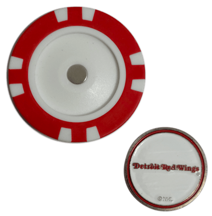 Officially Licensed Detroit Red Wings Poker Chip Golf Ball Marker - Club Rehab