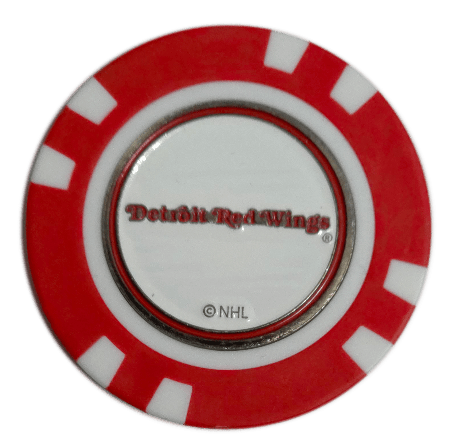 Officially Licensed Detroit Red Wings Poker Chip Golf Ball Marker - Club Rehab