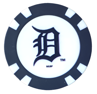 Officially Licensed Detroit Tigers Poker Chip Ball Marker - Club Rehab