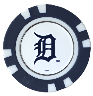 Officially Licensed Detroit Tigers Poker Chip Ball Marker - Club Rehab