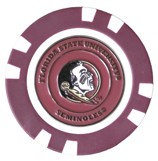 Officially Licensed Florida State Seminoles Poker Chip Ball Marker - Club Rehab
