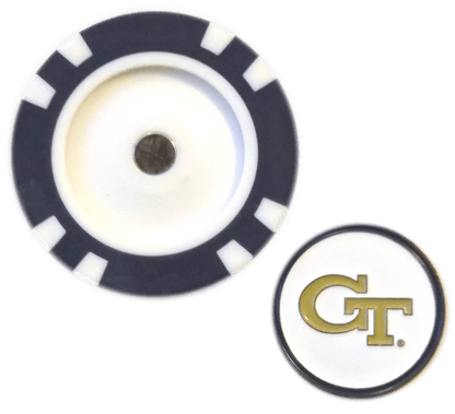 Officially Licensed Georgia Tech Yellow Jackets Poker Chip Ball Marker - Club Rehab
