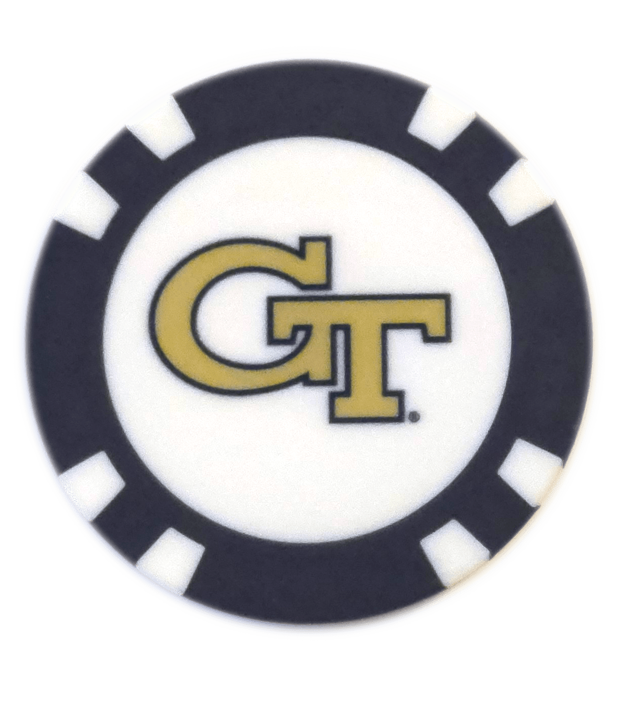 Officially Licensed Georgia Tech Yellow Jackets Poker Chip Ball Marker - Club Rehab