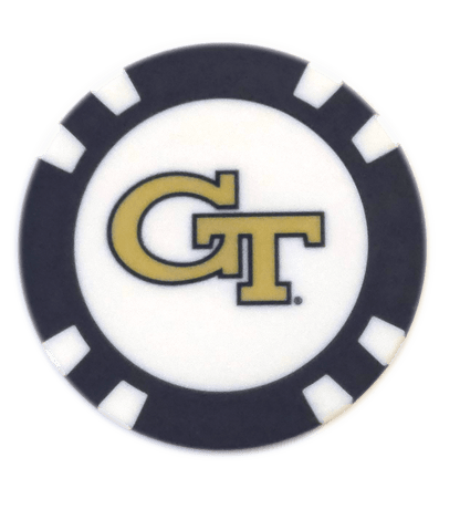 Officially Licensed Georgia Tech Yellow Jackets Poker Chip Ball Marker - Club Rehab
