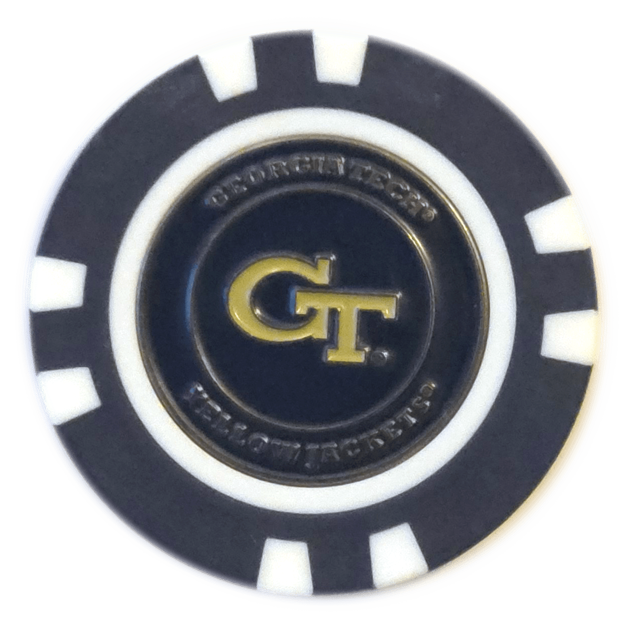Officially Licensed Georgia Tech Yellow Jackets Poker Chip Ball Marker - Club Rehab