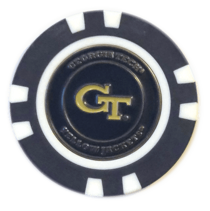 Officially Licensed Georgia Tech Yellow Jackets Poker Chip Ball Marker - Club Rehab