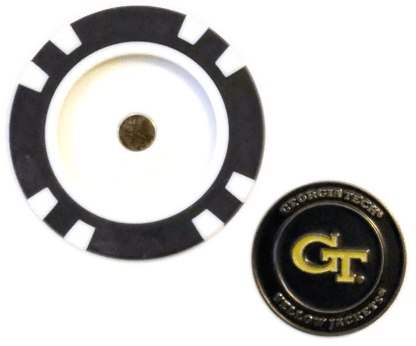 Officially Licensed Georgia Tech Yellow Jackets Poker Chip Ball Marker - Club Rehab