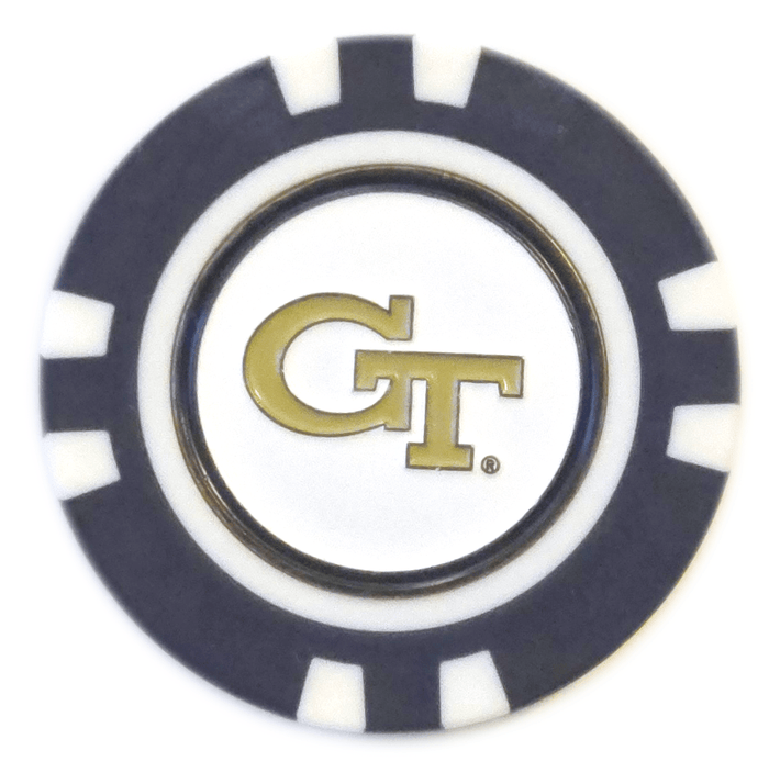 Officially Licensed Georgia Tech Yellow Jackets Poker Chip Ball Marker - Club Rehab