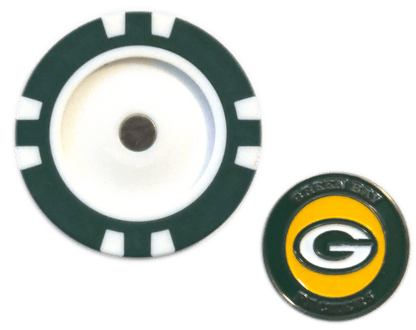 Officially Licensed Green Bay Packers Poker Chip Ball Marker - Club Rehab