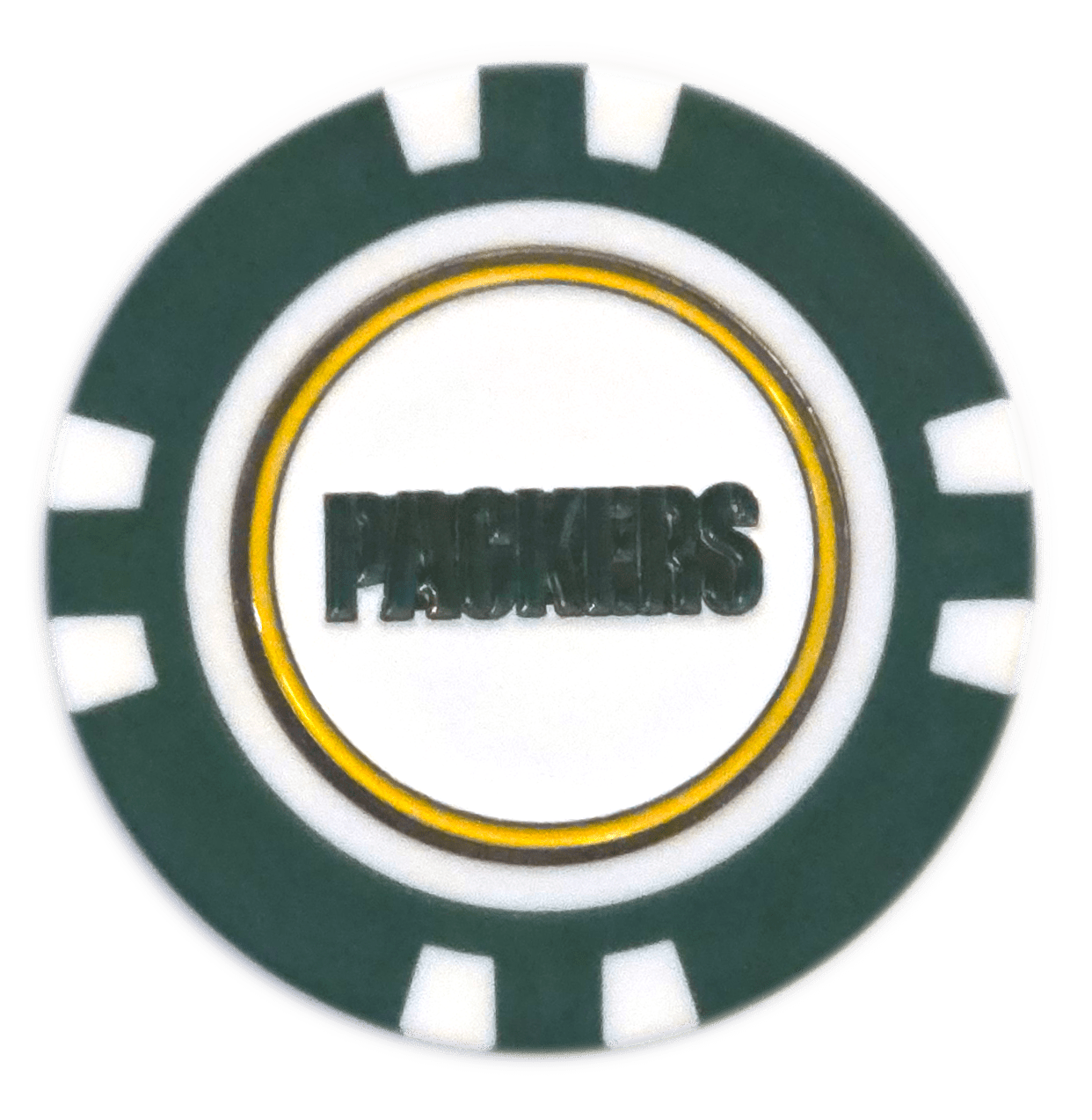 Officially Licensed Green Bay Packers Poker Chip Ball Marker - Club Rehab