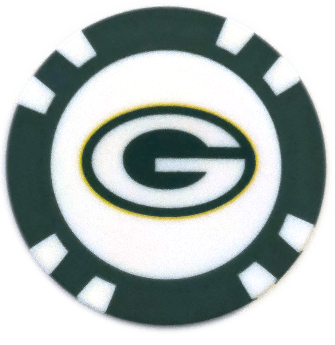 Officially Licensed Green Bay Packers Poker Chip Ball Marker - Club Rehab
