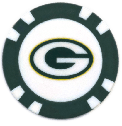 Officially Licensed Green Bay Packers Poker Chip Ball Marker - Club Rehab