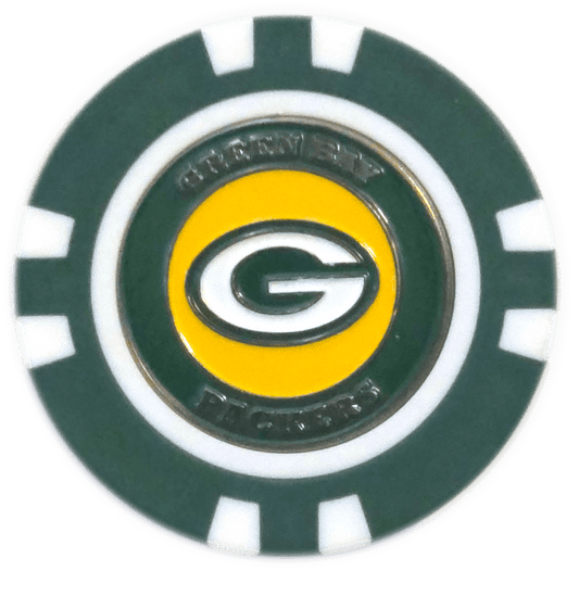 Officially Licensed Green Bay Packers Poker Chip Ball Marker - Club Rehab