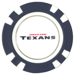 Officially Licensed Houston Texans Poker Chip Ball Marker - Club Rehab