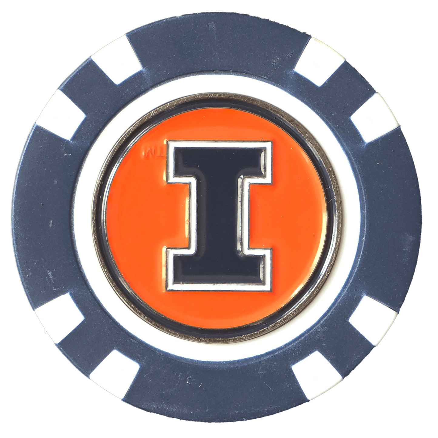 Officially Licensed Illinois Fighting Illini Poker Chip Ball Marker - Club Rehab