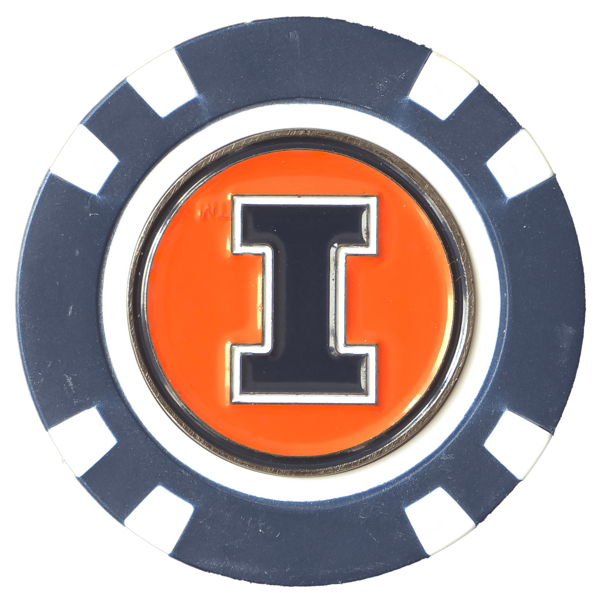 Officially Licensed Illinois Fighting Illini Poker Chip Ball Marker - Club Rehab