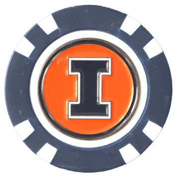 Illinois Fighting Illini Poker Chip Ball Marker