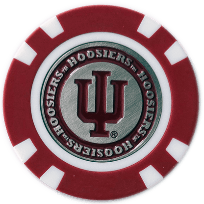 Officially Licensed Indiana Hoosiers Poker Chip Ball Marker - Club Rehab